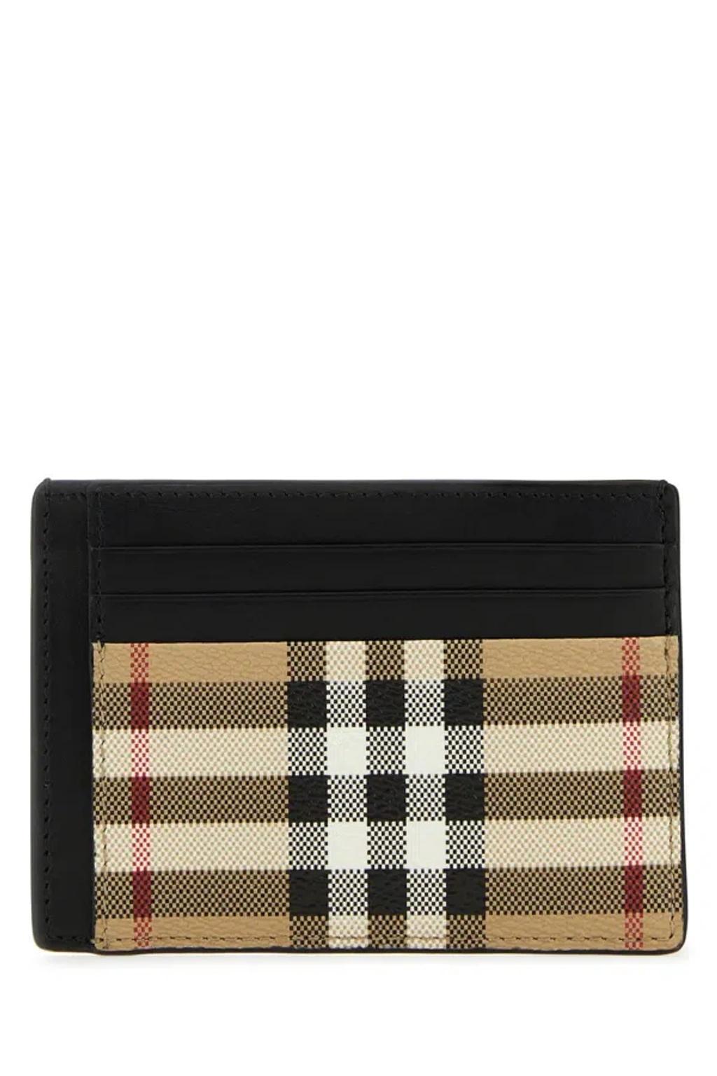 BURBERRY Printed Canvas Card Holder In Archivebeige Product Image