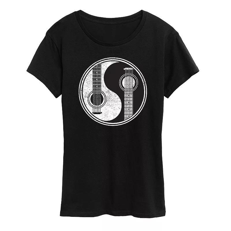 Women's Yin Yang Guitar Graphic Tee,  Product Image