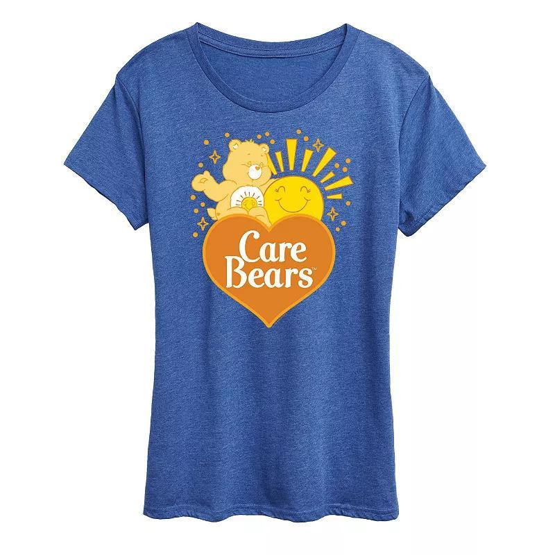 Women's Care Bears Funshine Logo Graphic Tee, Size: Small, Heather Grey Product Image