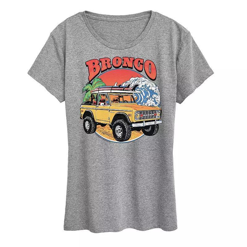 Women's Ford Bronco Beach Graphic Tee, Size: Small, Beige Product Image