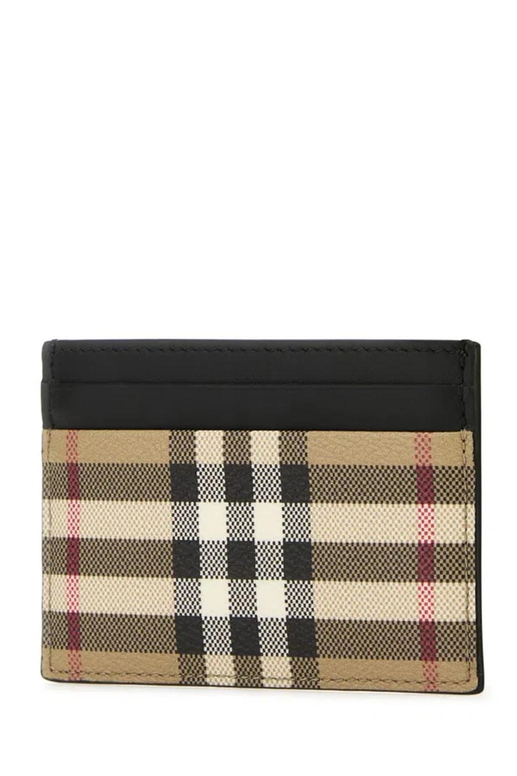 BURBERRY Men Printed Canvas Card Holder In Multicolor Product Image