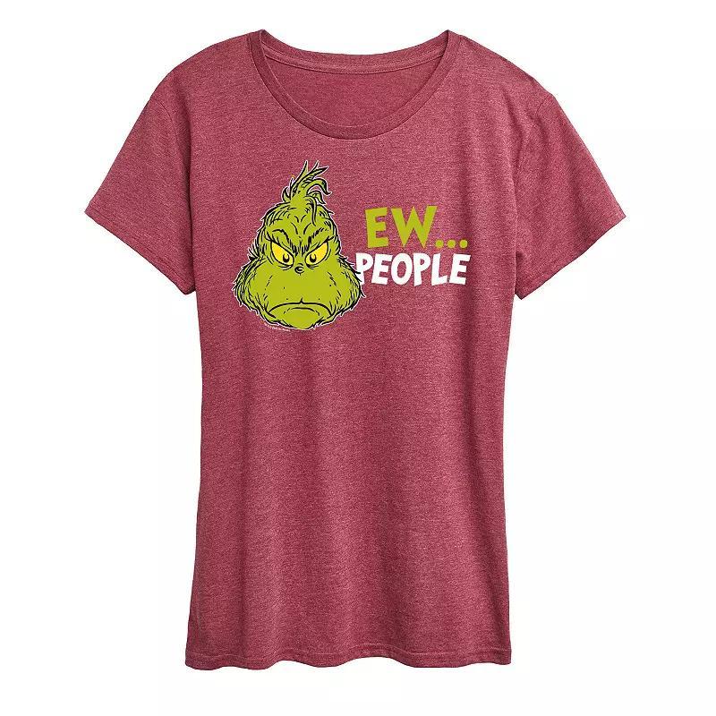 Women's Dr. Seuss The Grinch Ew People Graphic Tee, Girl's,  Product Image