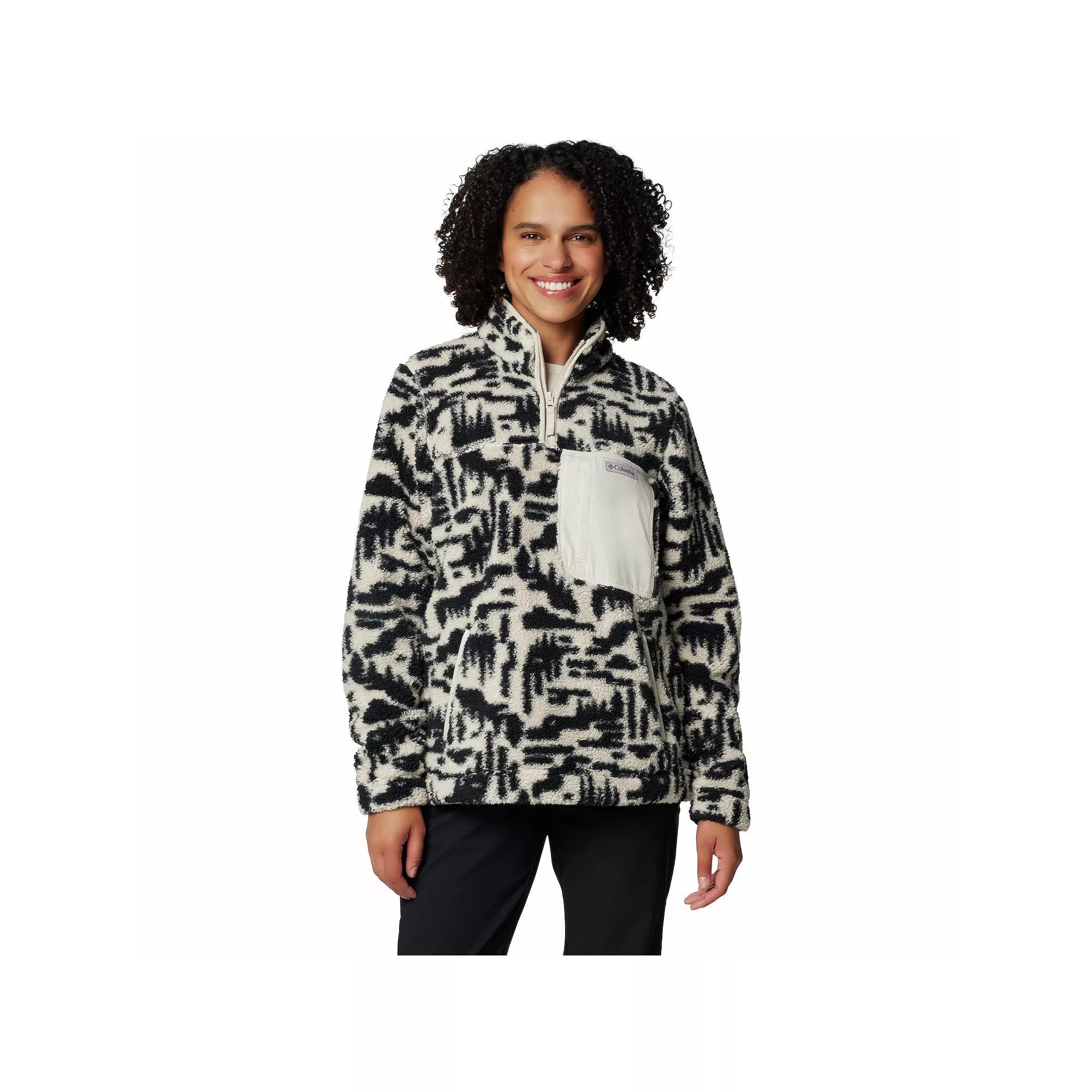 Women's Columbia West Bend II 1/4 Zip Pullover, Size: Large, Black Madras Product Image