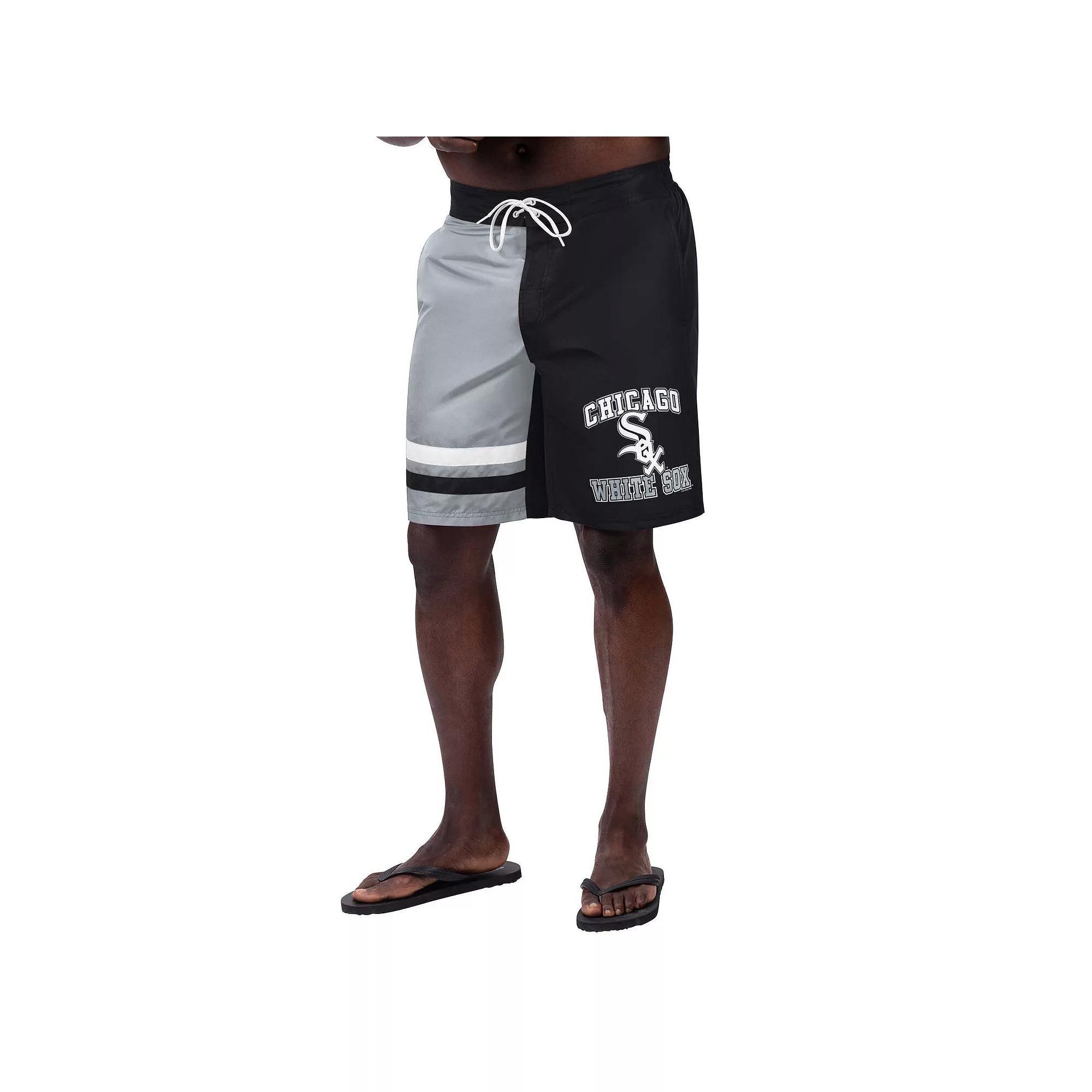 Men's G-III Sports by Carl Banks Black Chicago White Sox Anchor Swim Trunks,  Product Image