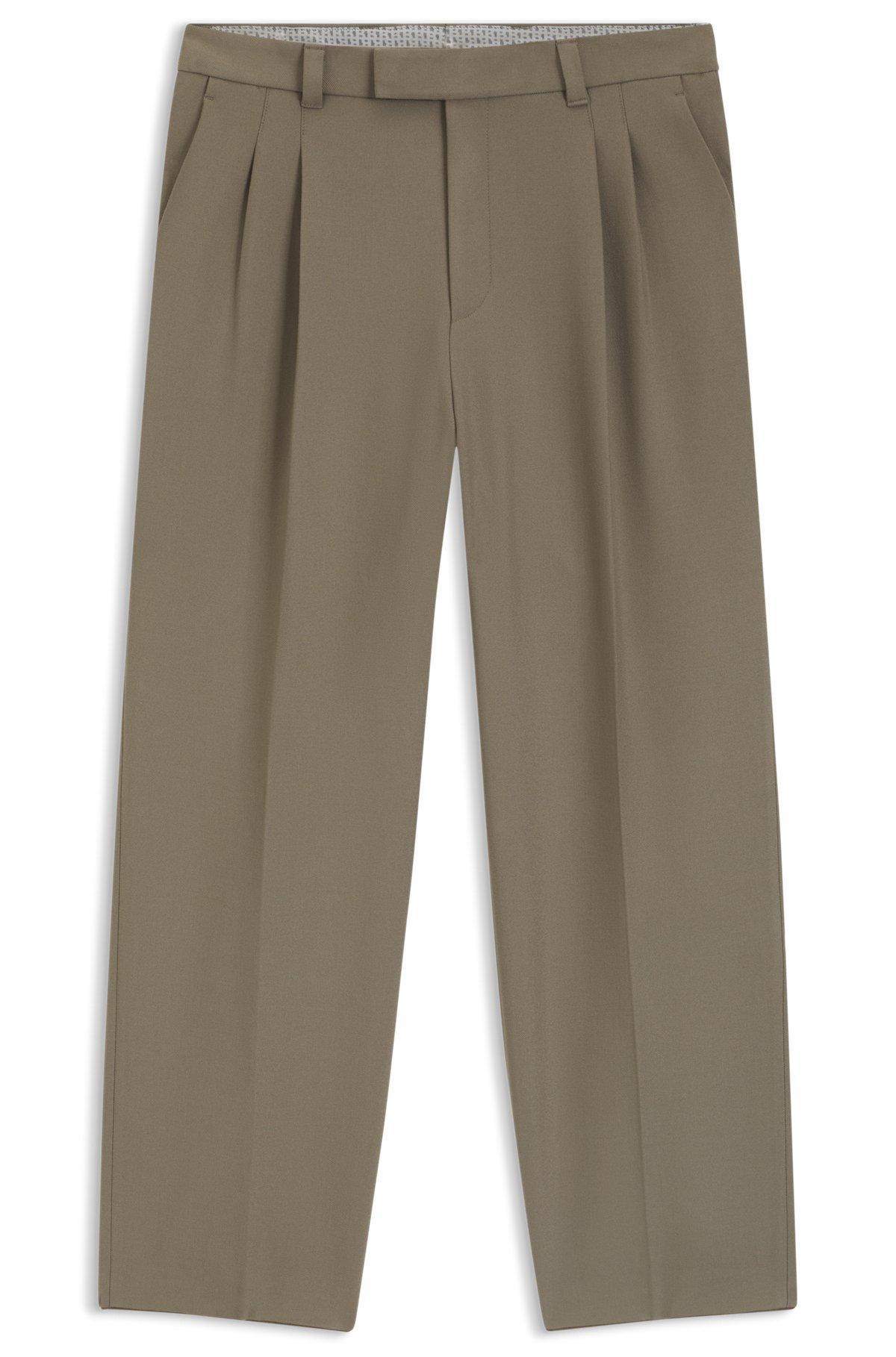 Relaxed-fit trousers with double pleat Product Image