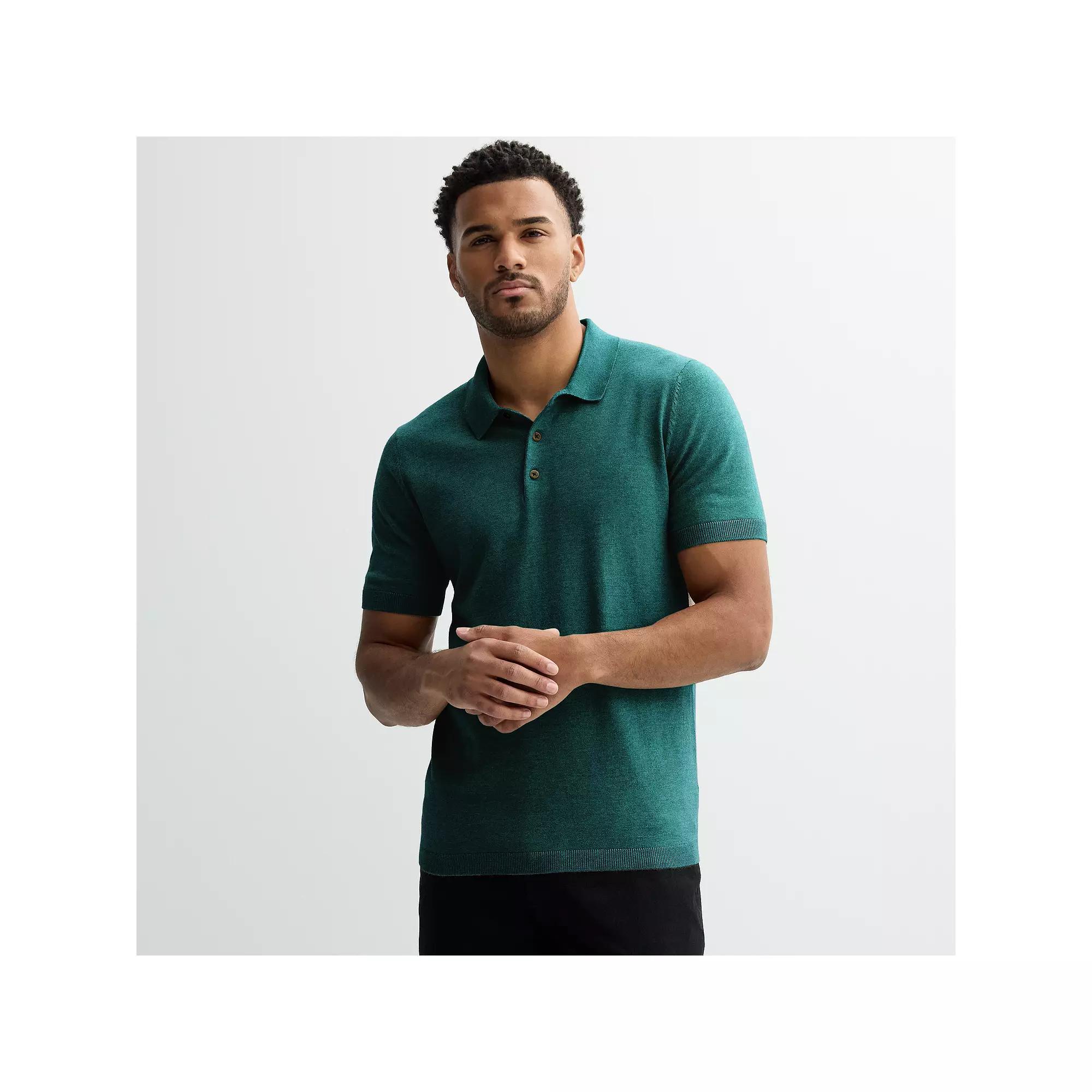 Men's Sonoma Goods For Life® Sweater Polo, Size: Small, Blue Product Image