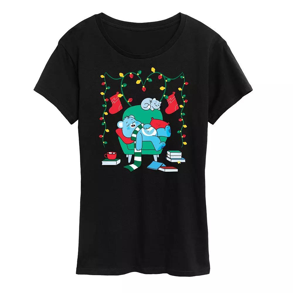 Women's Care Bears Cozy Christmas Graphic Tee, Girl's, Size: Small, White Product Image