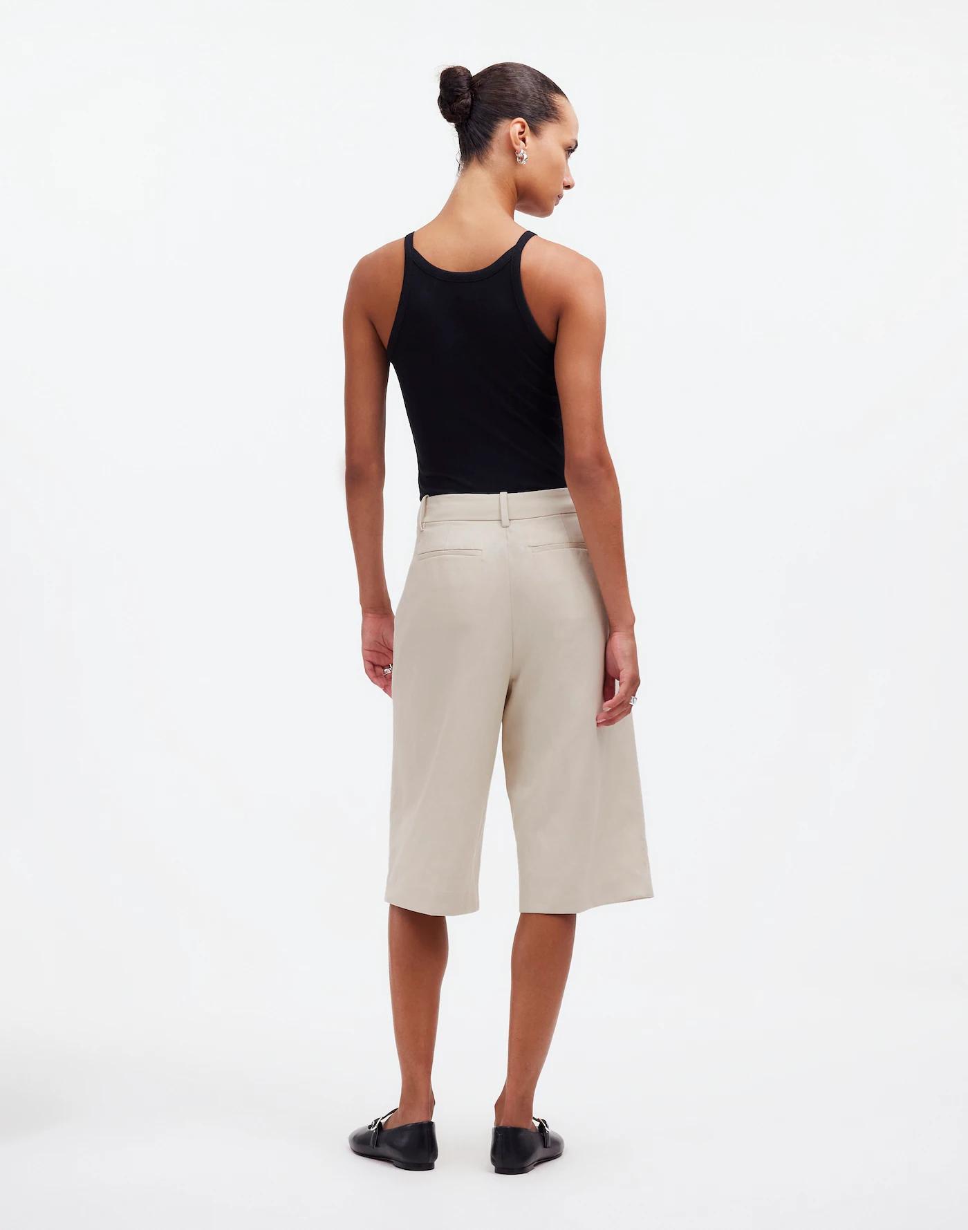 Slouchy Shorts in Drapey Twill Product Image