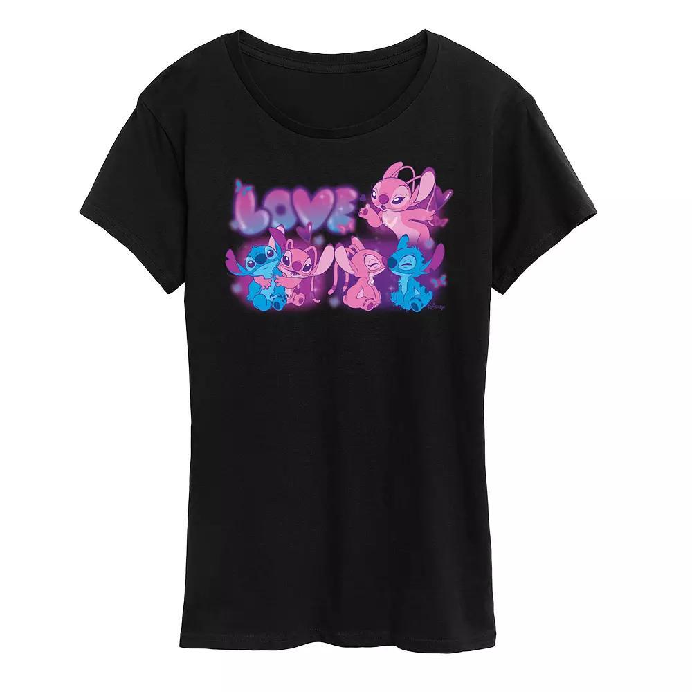 Disney's Lilo & Stitch Women's Love Grid Graphic Tee,  Product Image