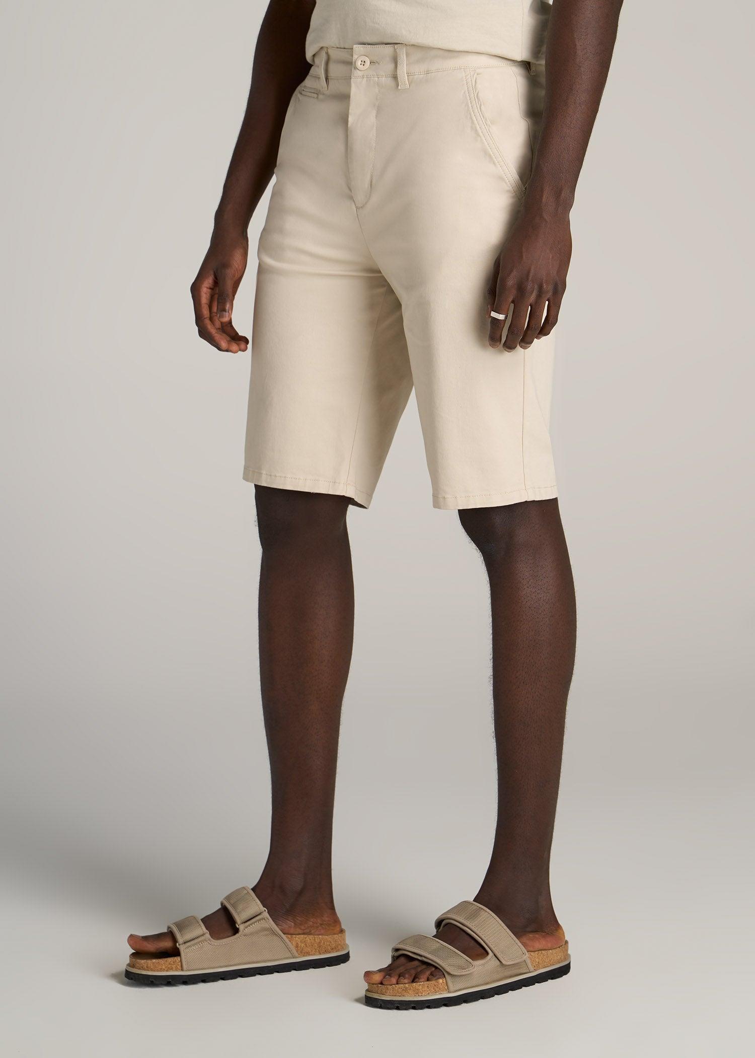 Chino Shorts for Tall Men in Spring Olive Product Image