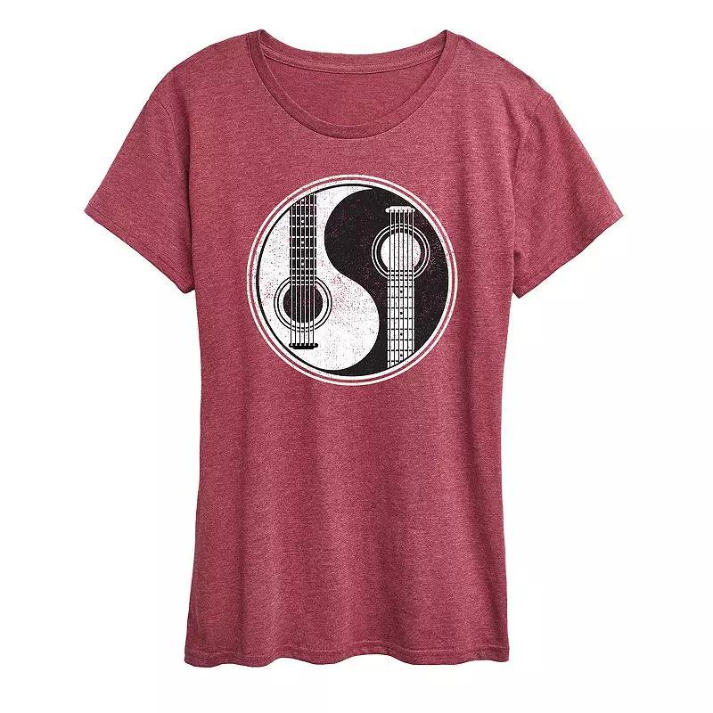Women's Yin Yang Guitar Graphic Tee,  Product Image