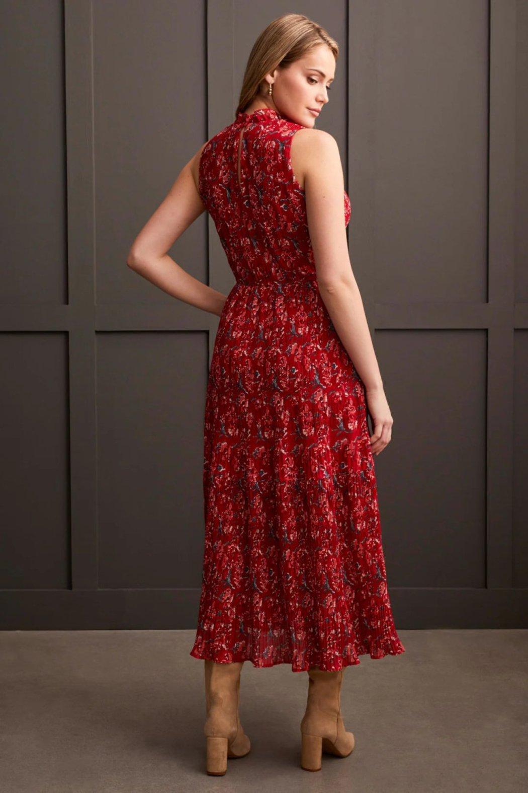 Scarlet Crinkle Pleat Dress Product Image