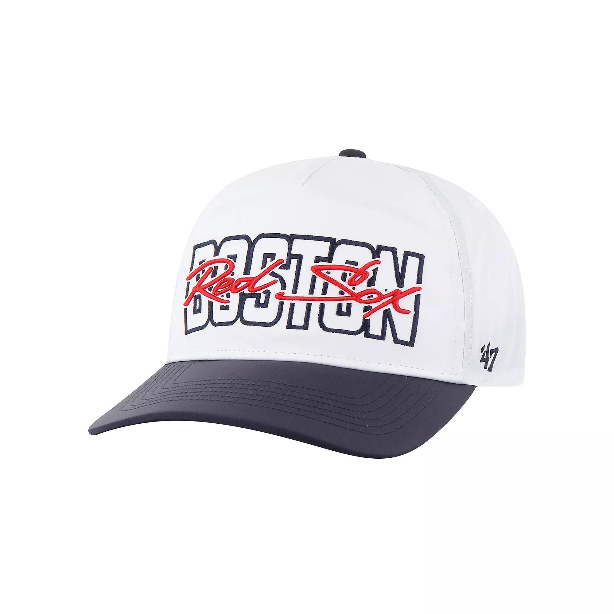 Men's '47 White Boston Red Sox Lineman Hitch Adjustable Hat Product Image