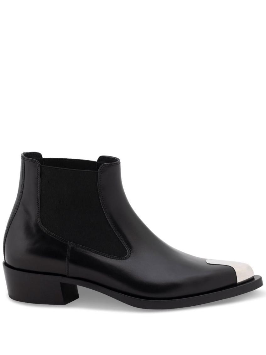 Leather Boots In Black Product Image