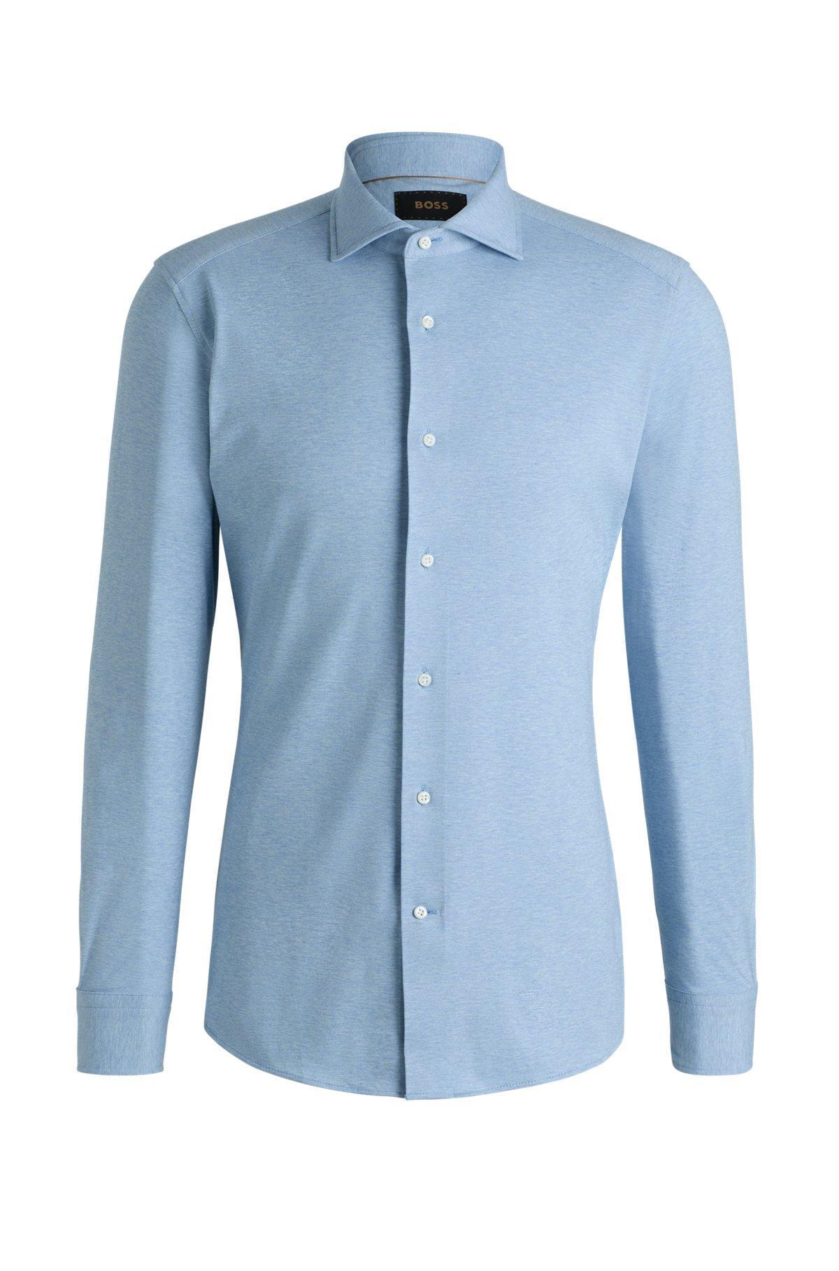 Slim-fit shirt in Italian-made cotton Product Image