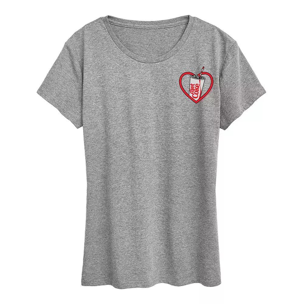 Women's Diet Coke Heart Graphic Tee,  Product Image