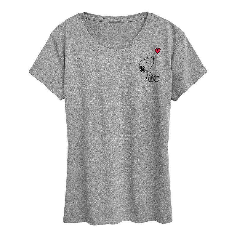 Plus Mickeys Bee Graphic Tee, Womens Grey Gray Product Image