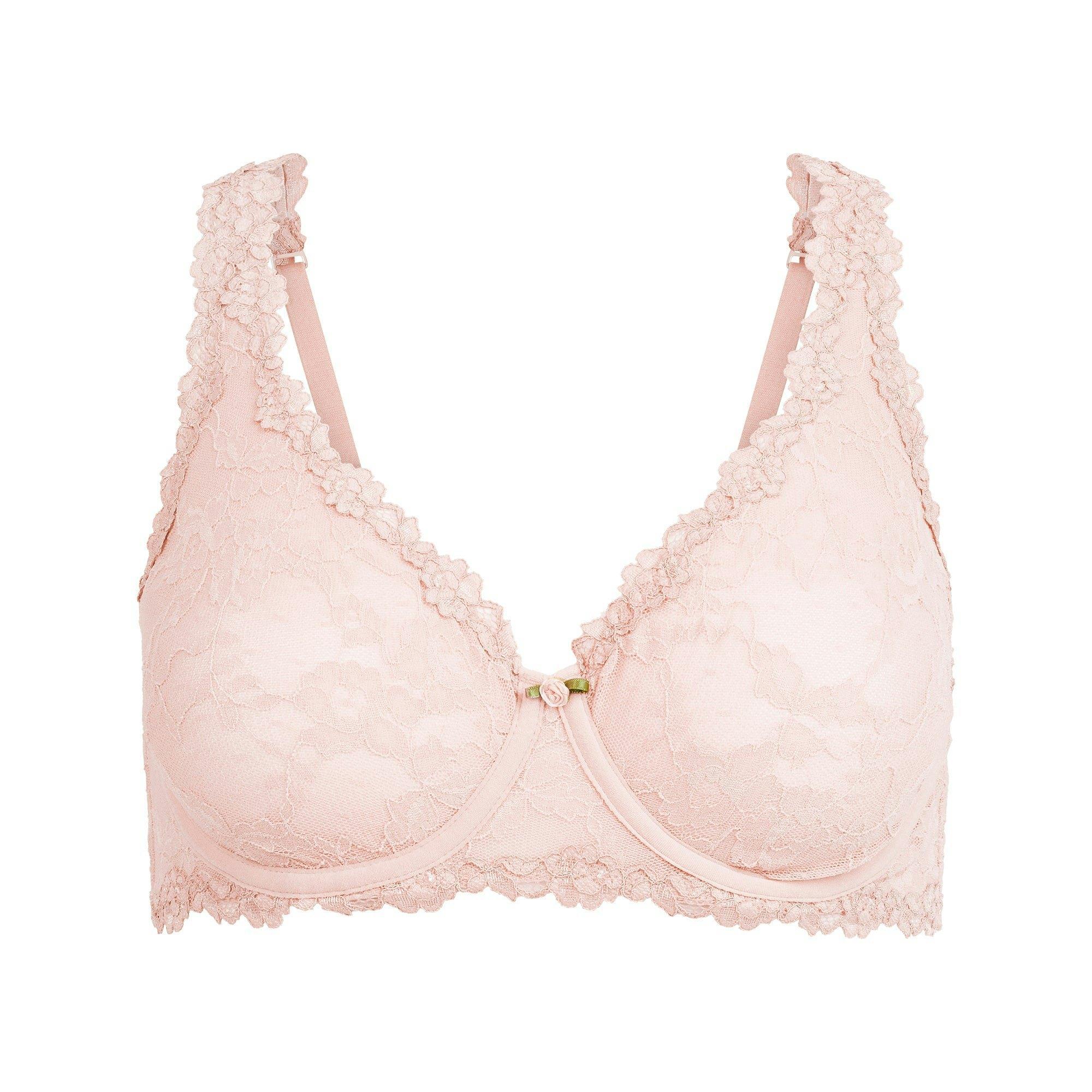 STRETCH LACE UNLINED FULL COVERAGE BRA | MORGANITE Product Image