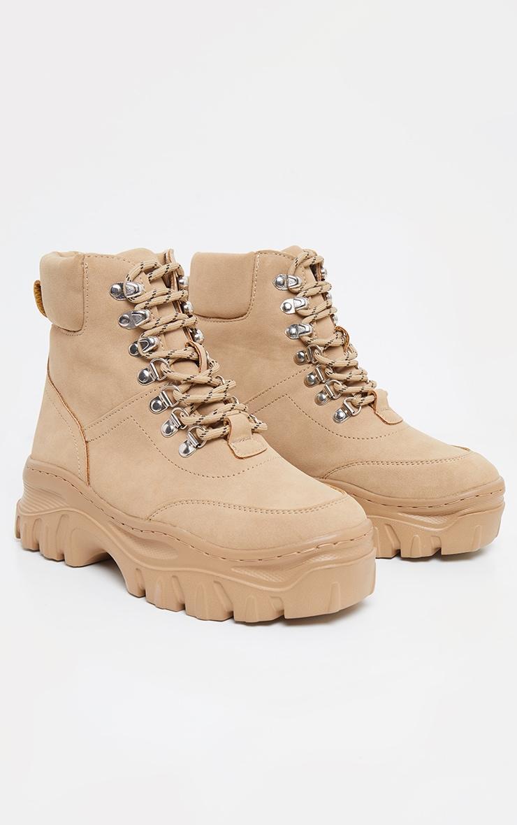 Sand Flatform Chunky Combat Boot Sneakers Product Image