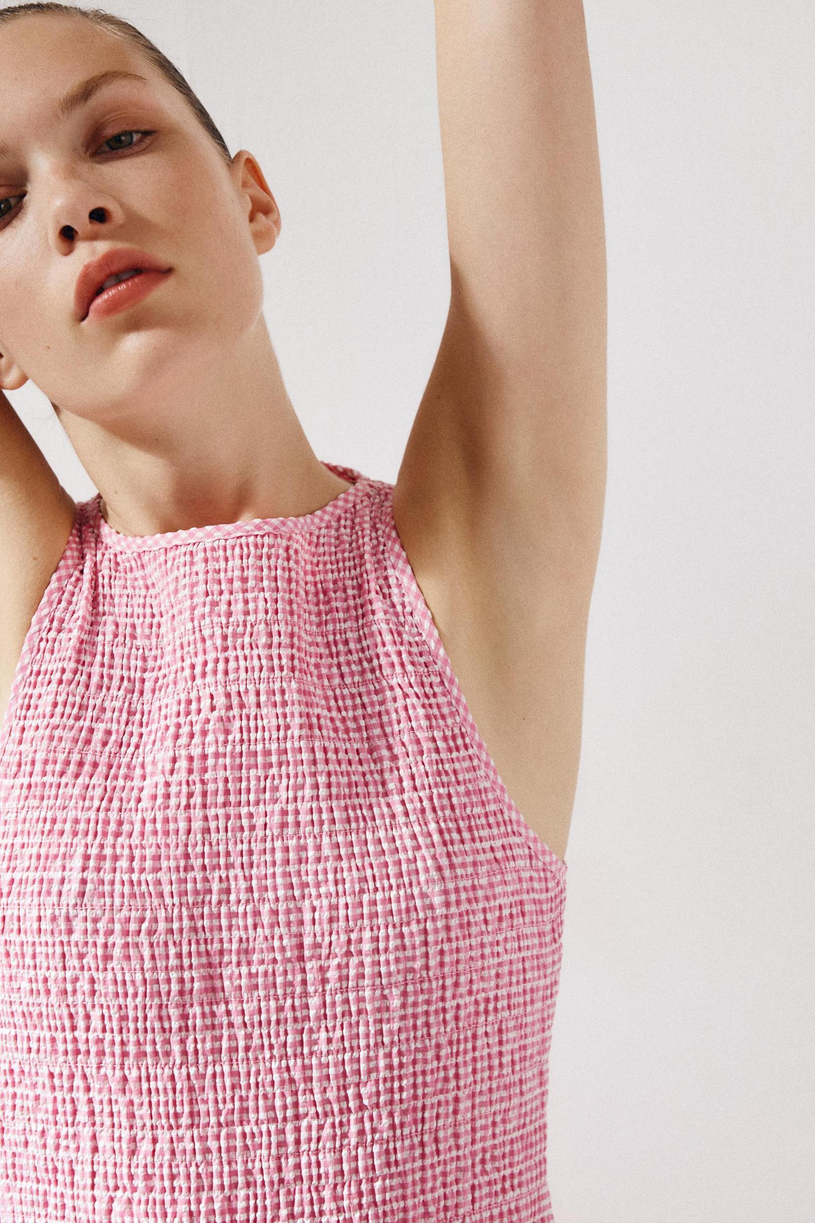 GINGHAM MIDI DRESS Product Image