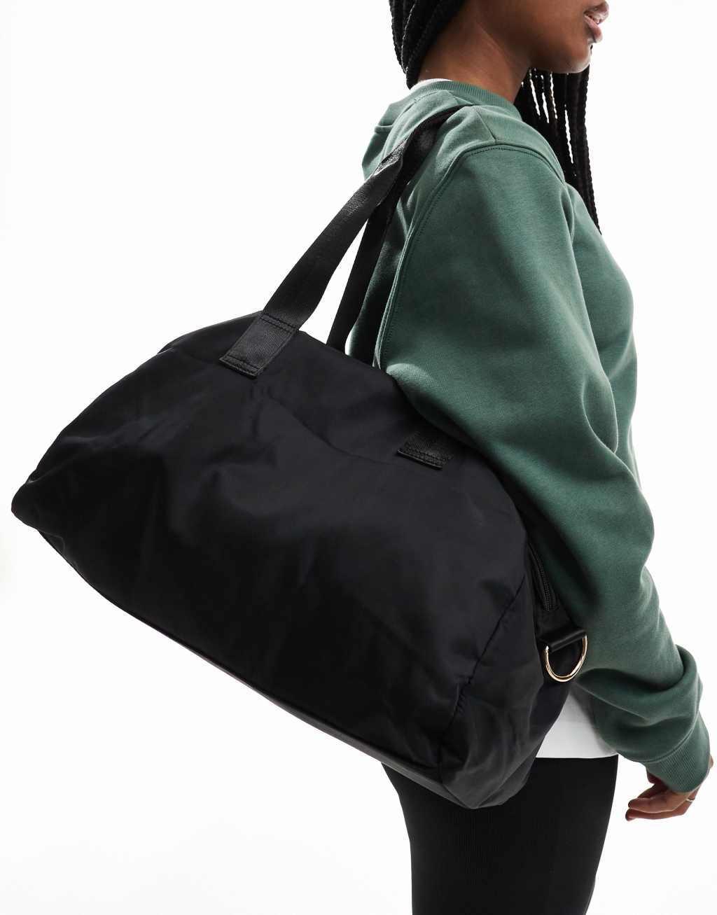 ASOS DESIGN holdall weekend bag in black Product Image