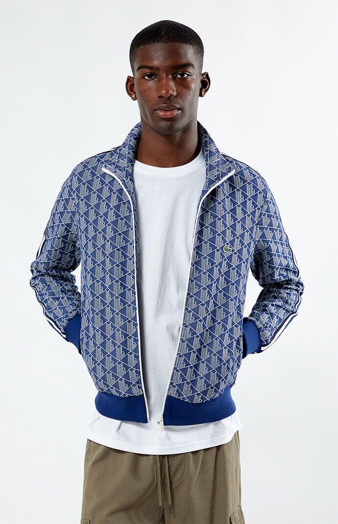 Lacoste Monogram Print Zip Front Track Jacket Product Image