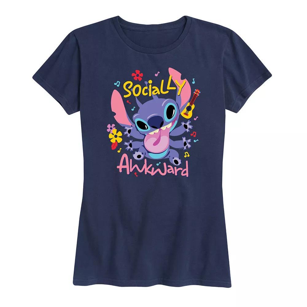 Disney's Lilo & Stitch Women's Socially Awkward Graphic Tee,  Product Image