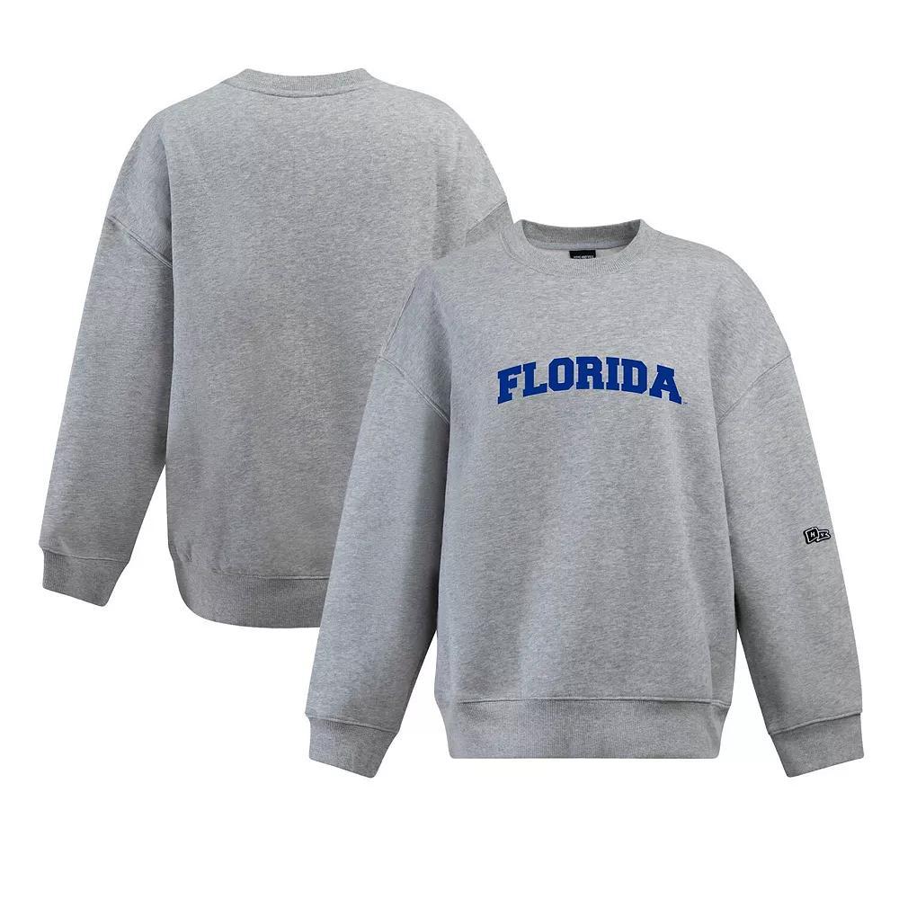 Women's Hype and Vice Heather Gray Florida Gators Offside Pullover Sweatshirt, Size: Large, Grey Product Image