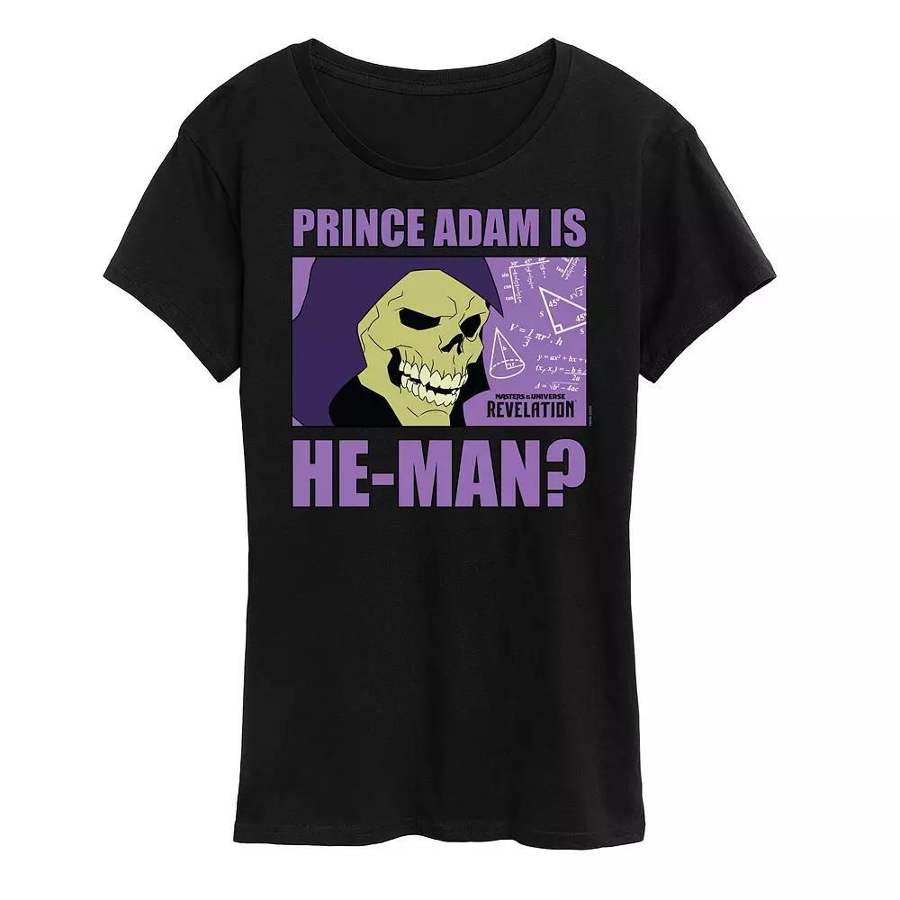 Women's Masters of the Universe Prince Adam Graphic Tee, Size: XXL, Grey Gray Product Image