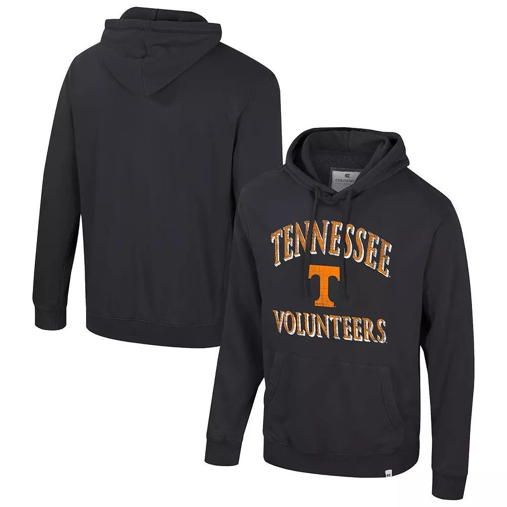 Men's Colosseum Black Tennessee Volunteers Big & Tall Cap E-Tan Pullover Hoodie, Size: 2XB Product Image