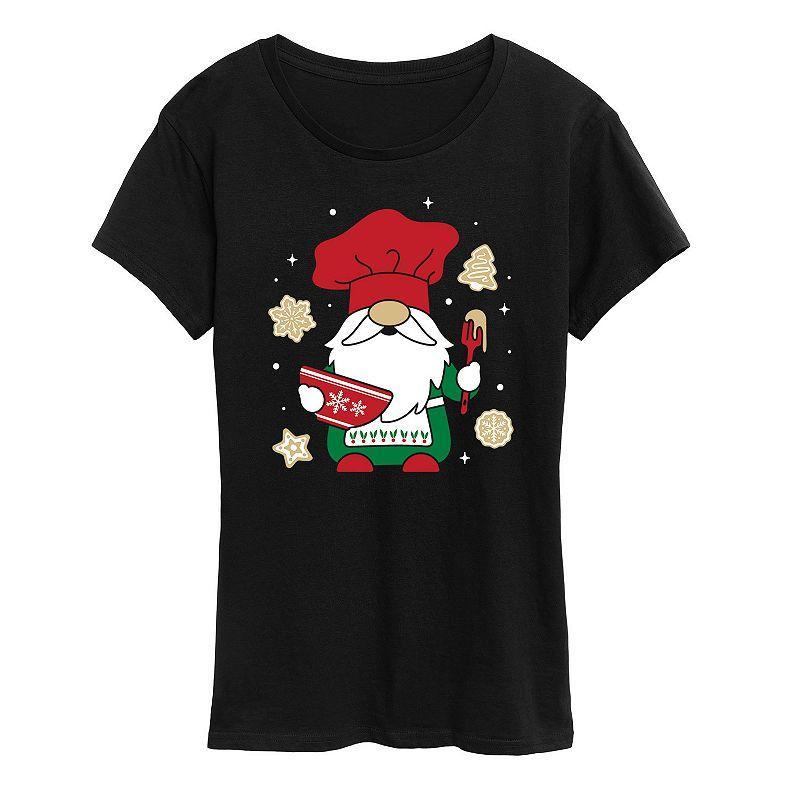 Women's Christmas Baking Gnome Graphic Tee, Girl's, Size: XL, Heather Grey Product Image