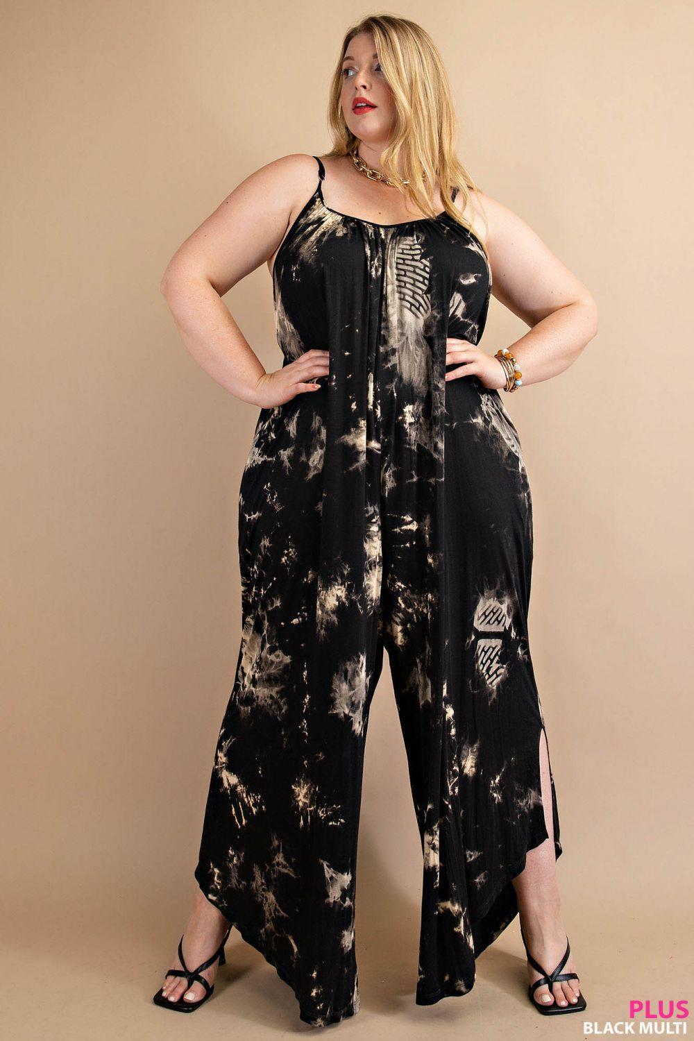 Louisa Tie Dye Harem Jumpsuit - Plus Only! Product Image