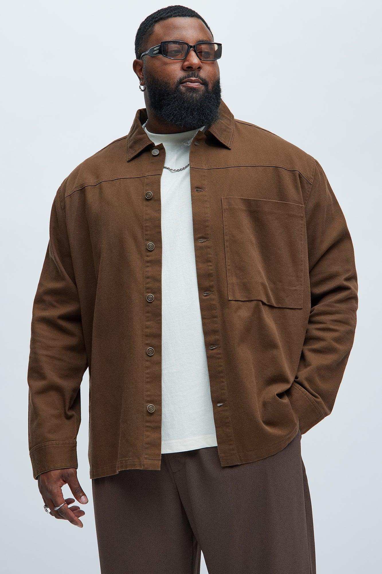 Yorktown Twill Button Up Shirt - Brown Product Image