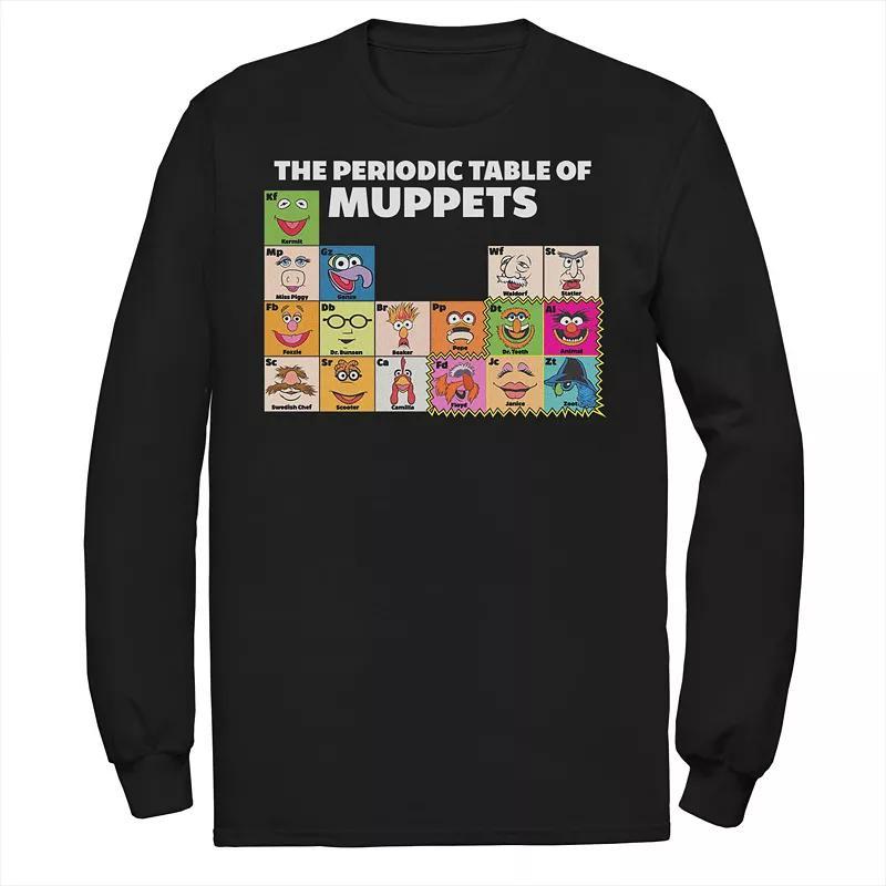 Disney's The Muppets Big & Tall Periodic Table Of The Muppets Long Sleeve Tee, Men's, Size: 3XL Tall, Black Product Image