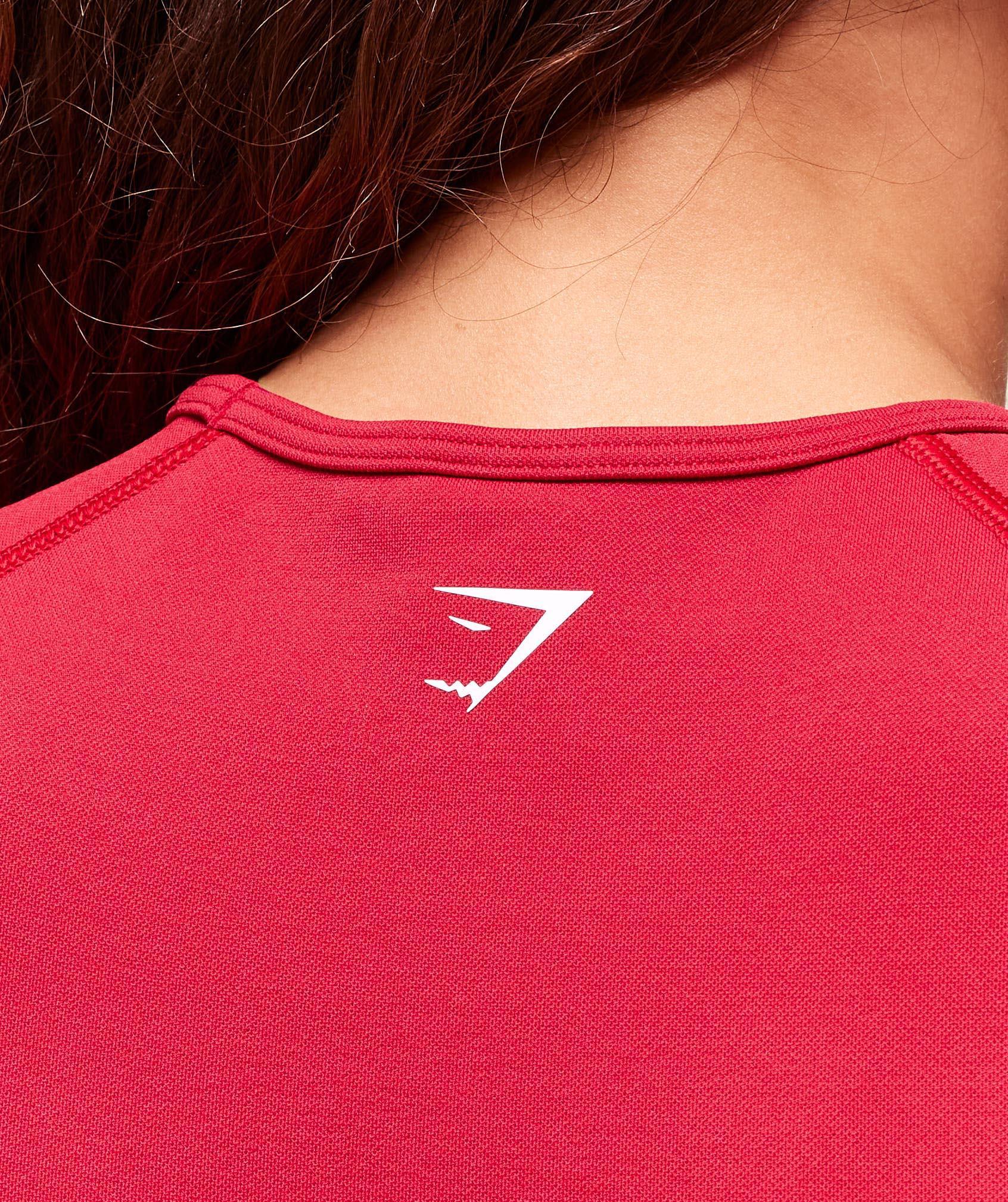 Gymshark Lift Campus Seamless Midi T-Shirt - Carmine Red Female Product Image