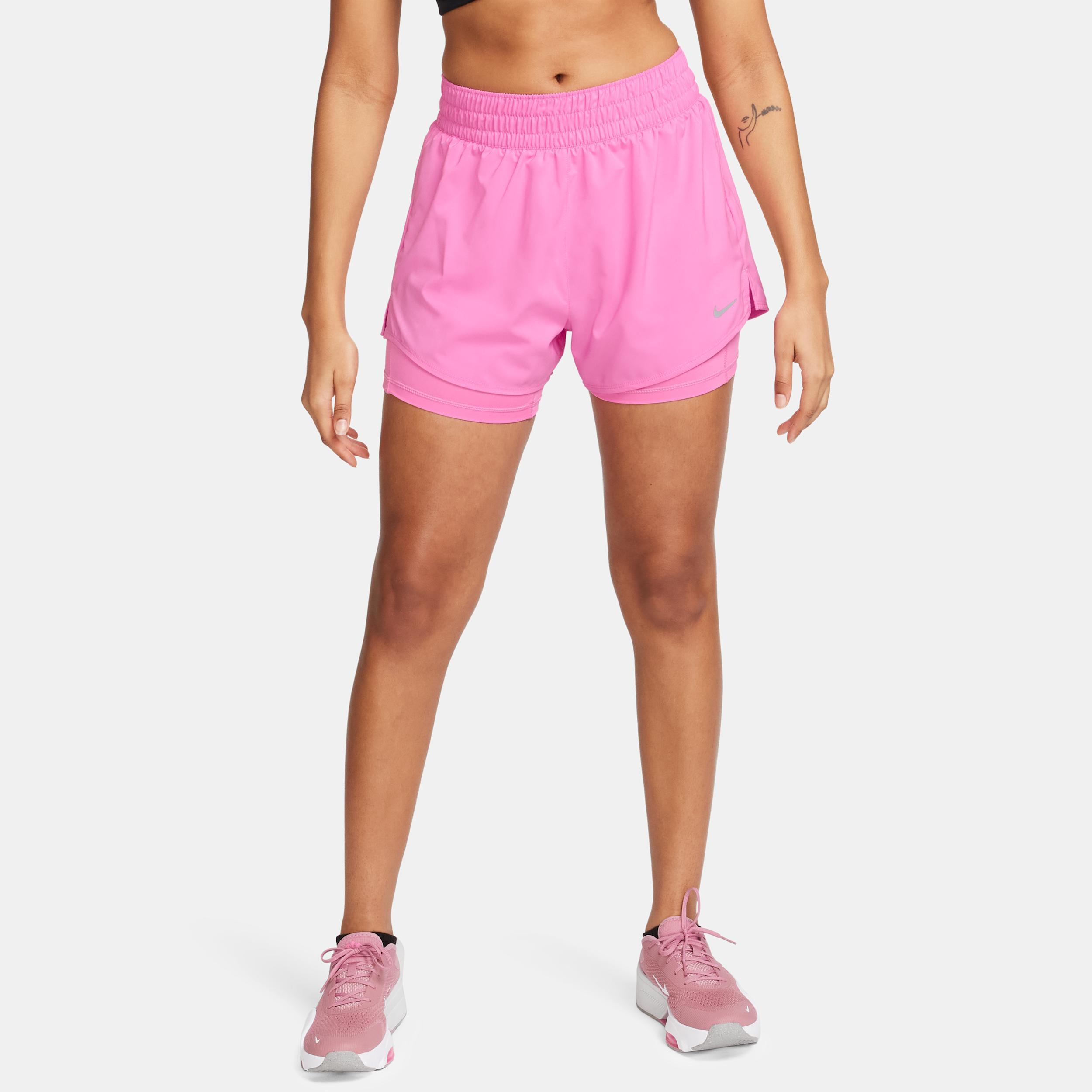 Nike Womens One Dri-FIT High-Waisted 3 2-in-1 Shorts | DX6016-675 Product Image