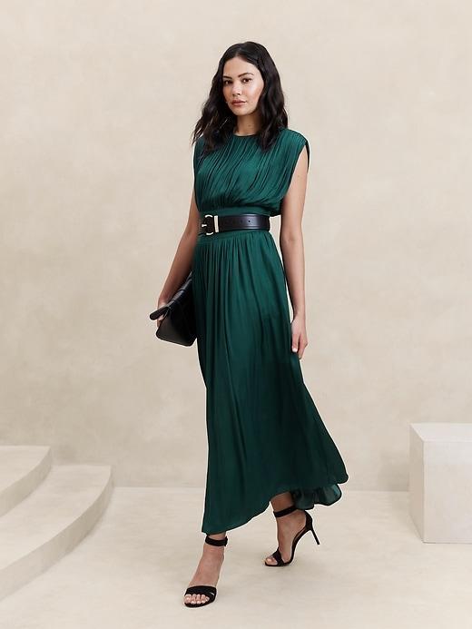 Crystal Pleated Maxi Dress Product Image