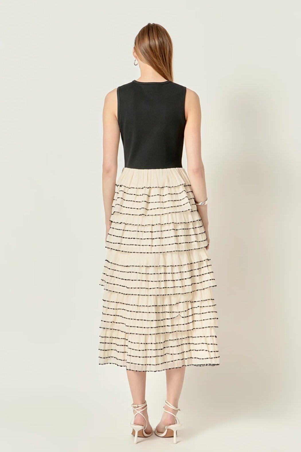 S/L Ruffle Midi Dress Product Image