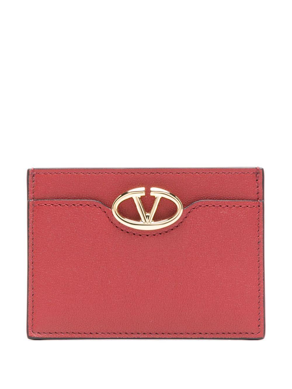 VALENTINO GARAVANI Vlogo Signature Cardholder In Red Product Image