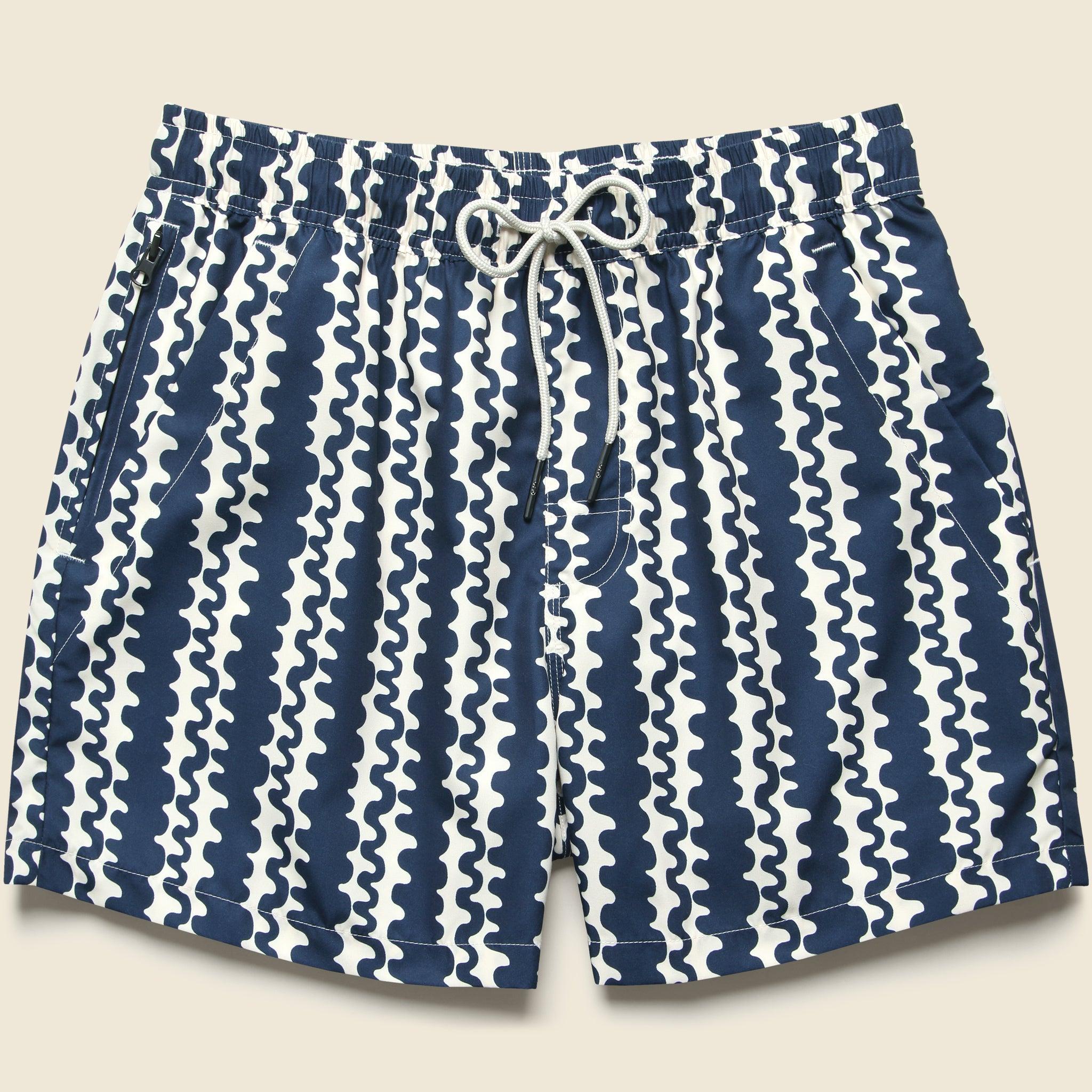 5" Swim Trunks - Blue Scribble Product Image