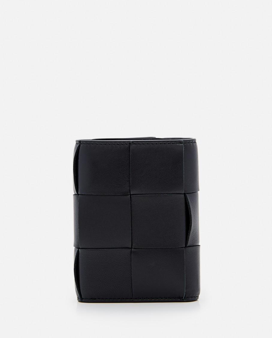 BOTTEGA VENETA Cassette Tri-fold Wallet In Black Product Image