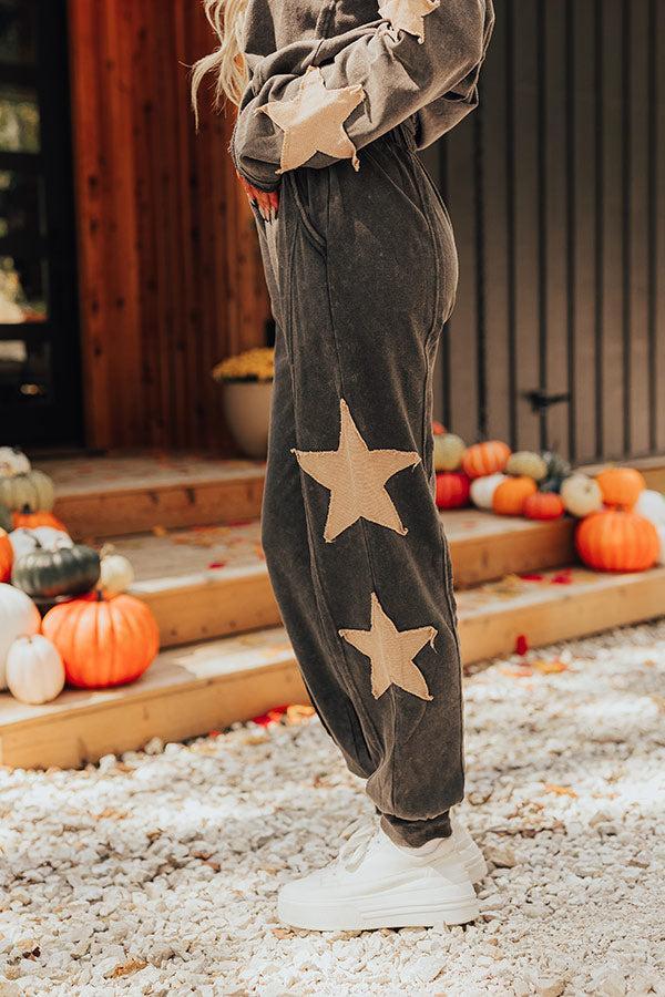 Star Of The Cozy High Waist Vintage Wash Joggers Product Image