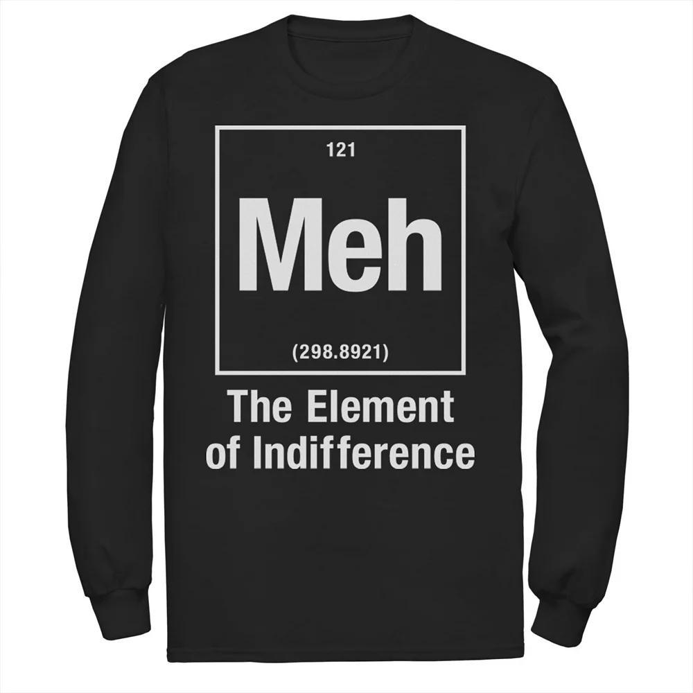 Men's Meh Element of Indifference Periodic Table Science Tee, Size: Large, Black Product Image