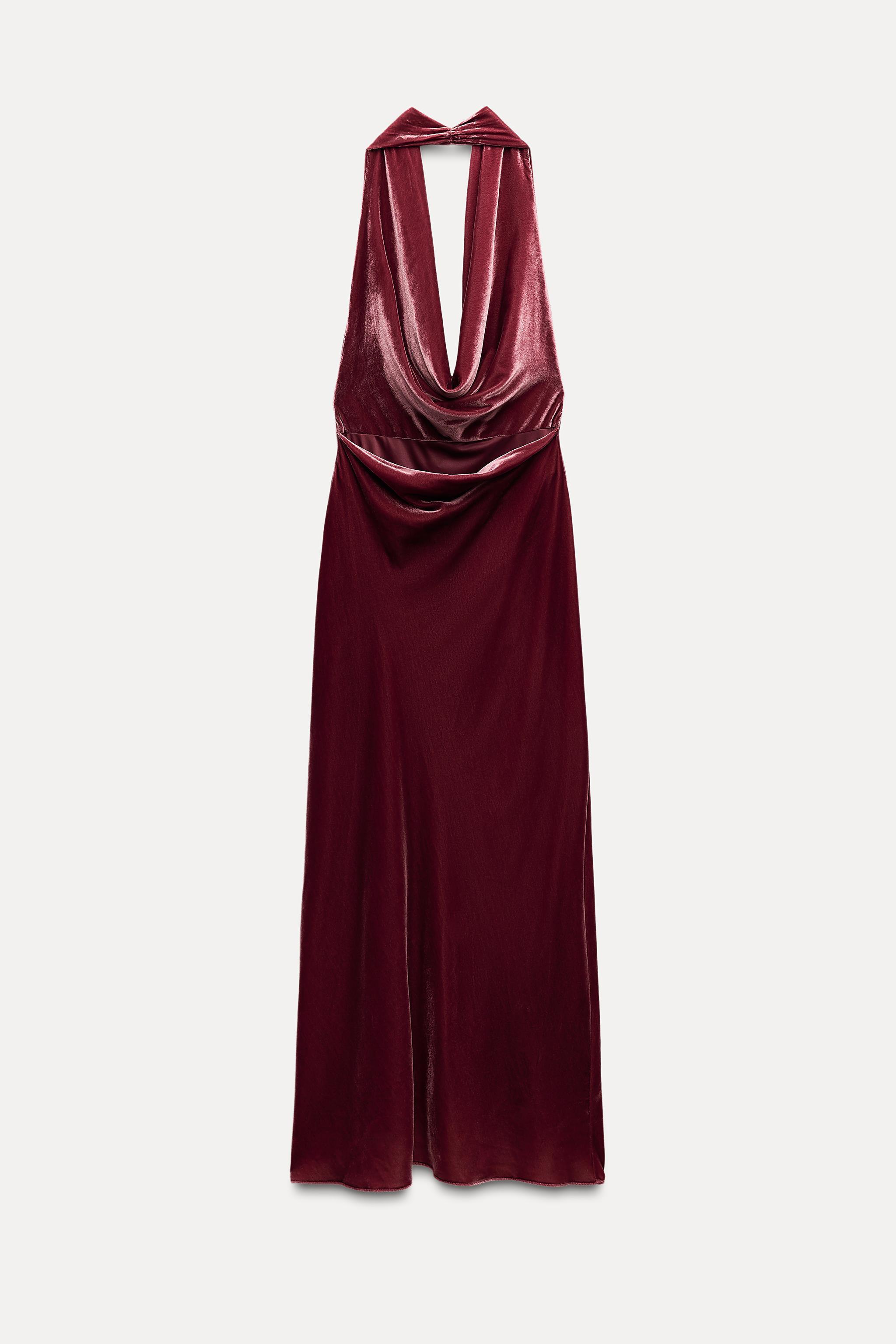 OPEN BACK VELVET DRESS Product Image