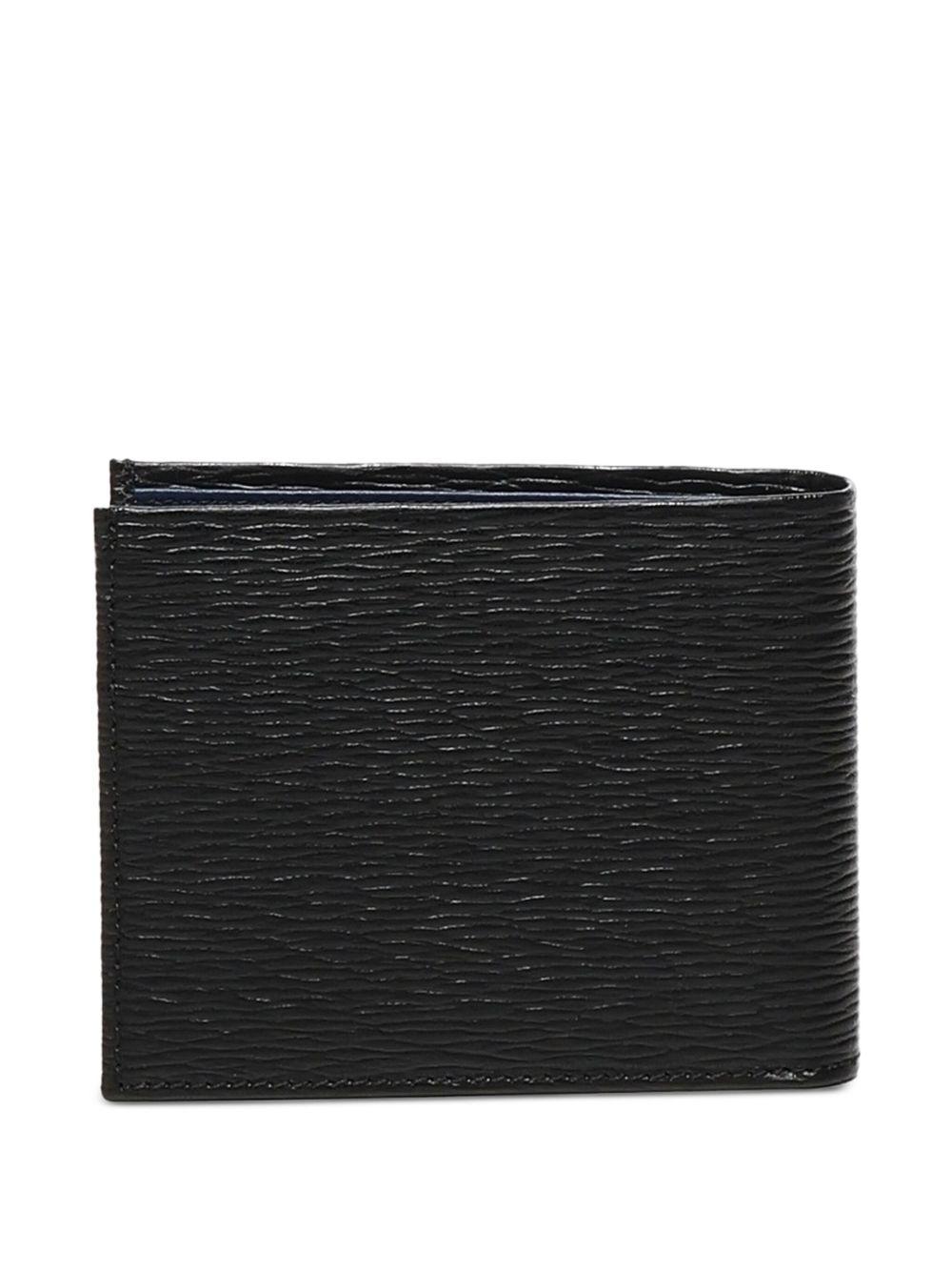 logo-plaque textured-leather wallet Product Image