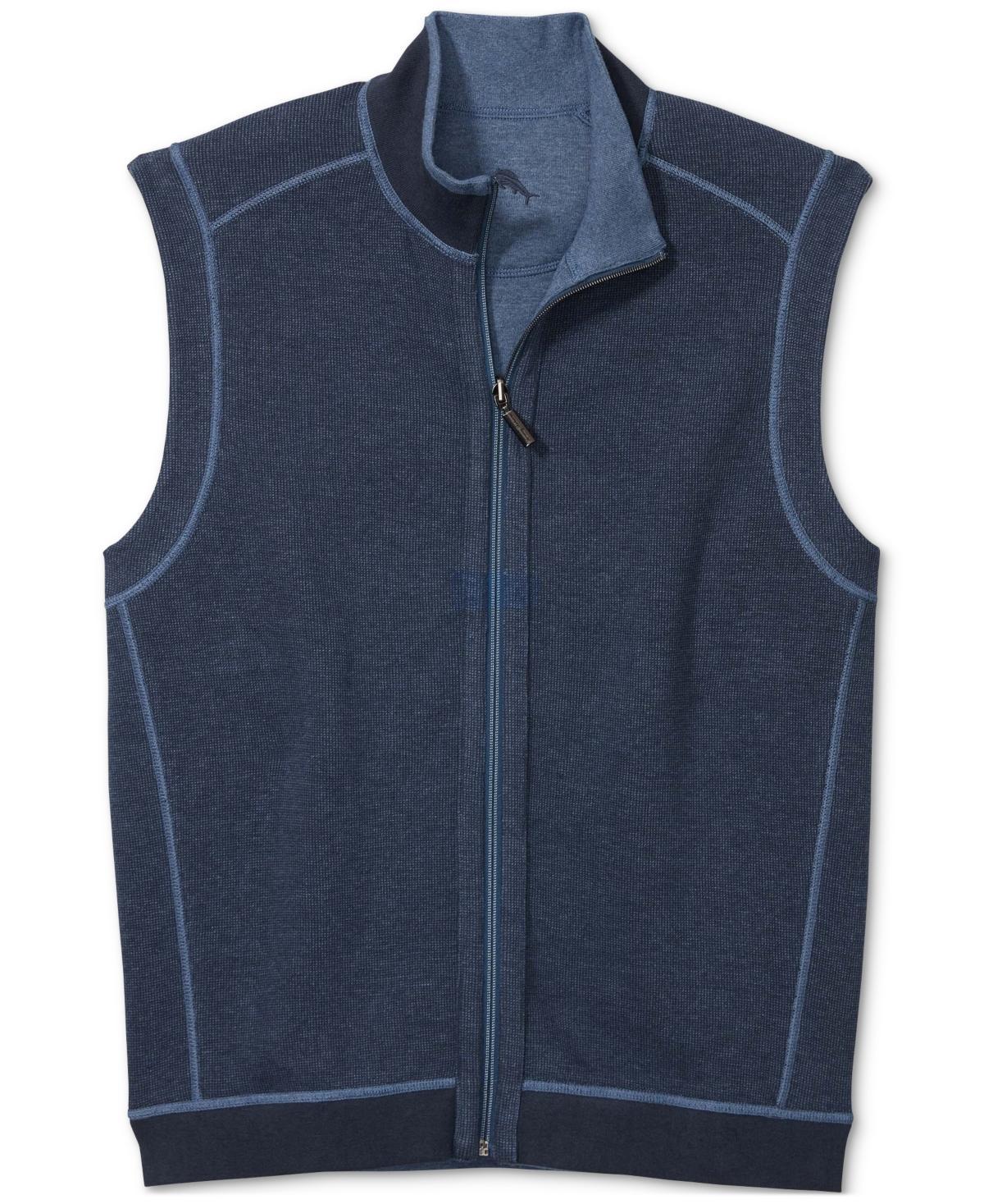 Tommy Bahama Flip Coast Full Zip Vest (Coal Heather) Men's Vest Product Image