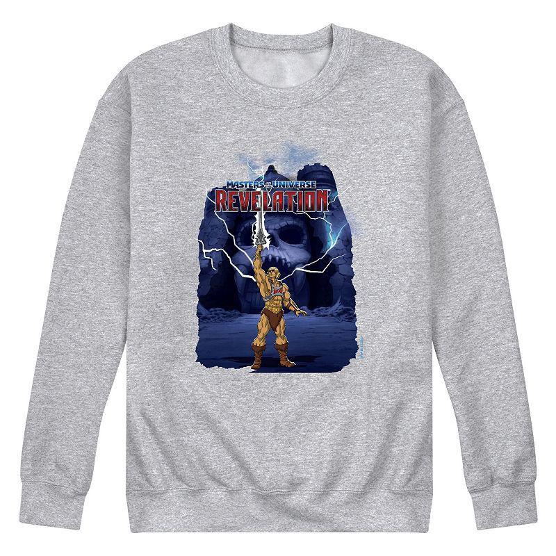 Men's He-Man Masters of the Universe Fleece Sweatshirt, Size: Medium, Athletic Grey Product Image