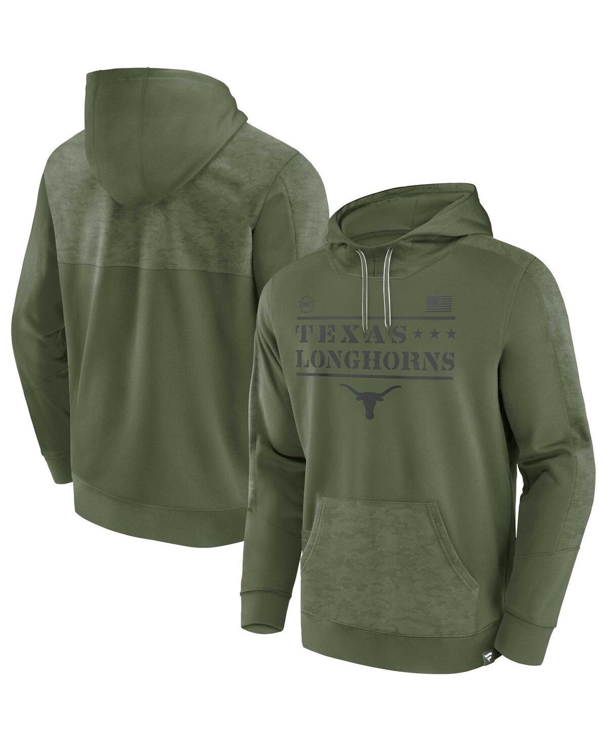 Mens Fanatics Olive Texas Longhorns Oht Military-Inspired Appreciation Stencil Pullover Hoodie Product Image