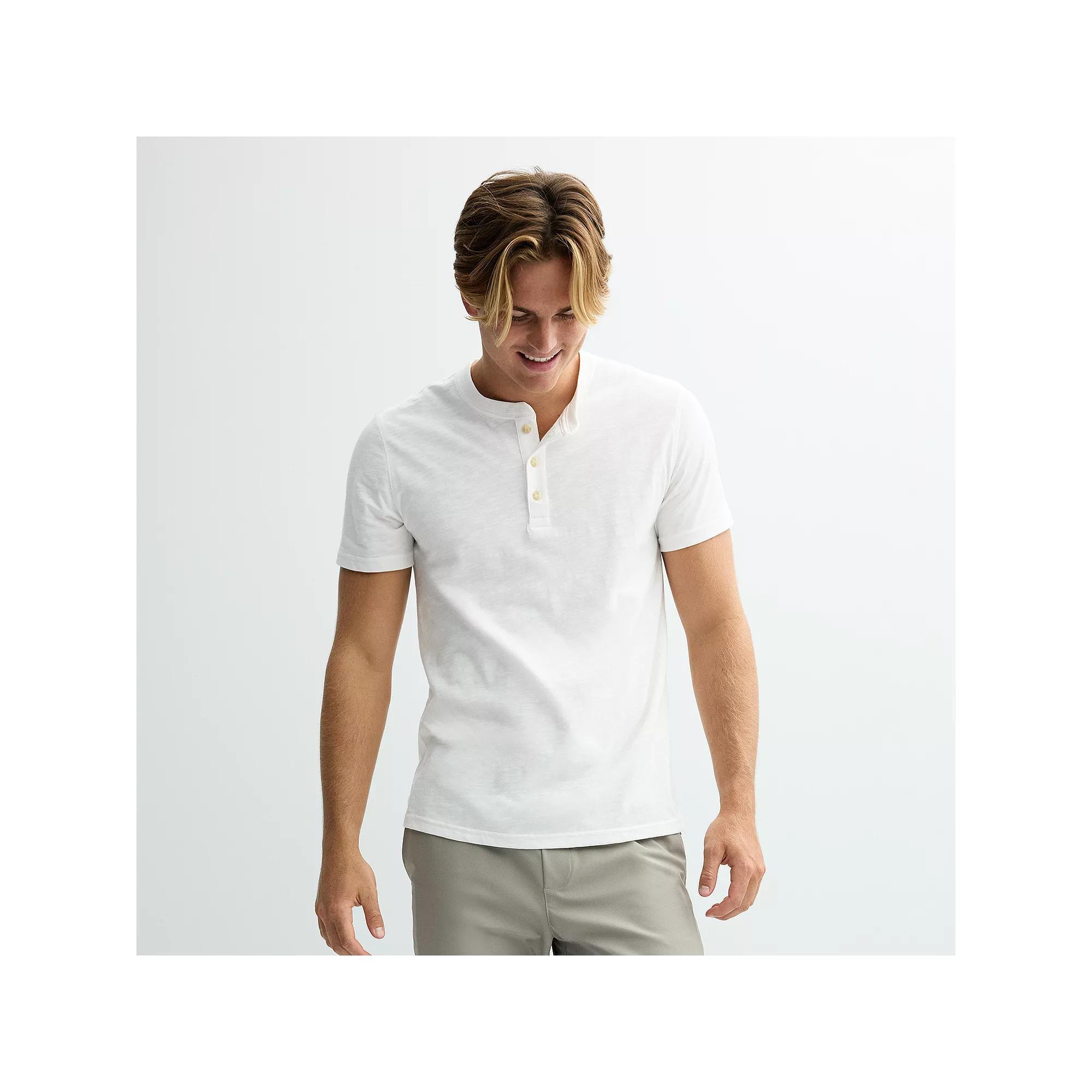 Men's Sonoma Goods For Life® Essential Short Sleeve Henley T-Shirt,  Product Image