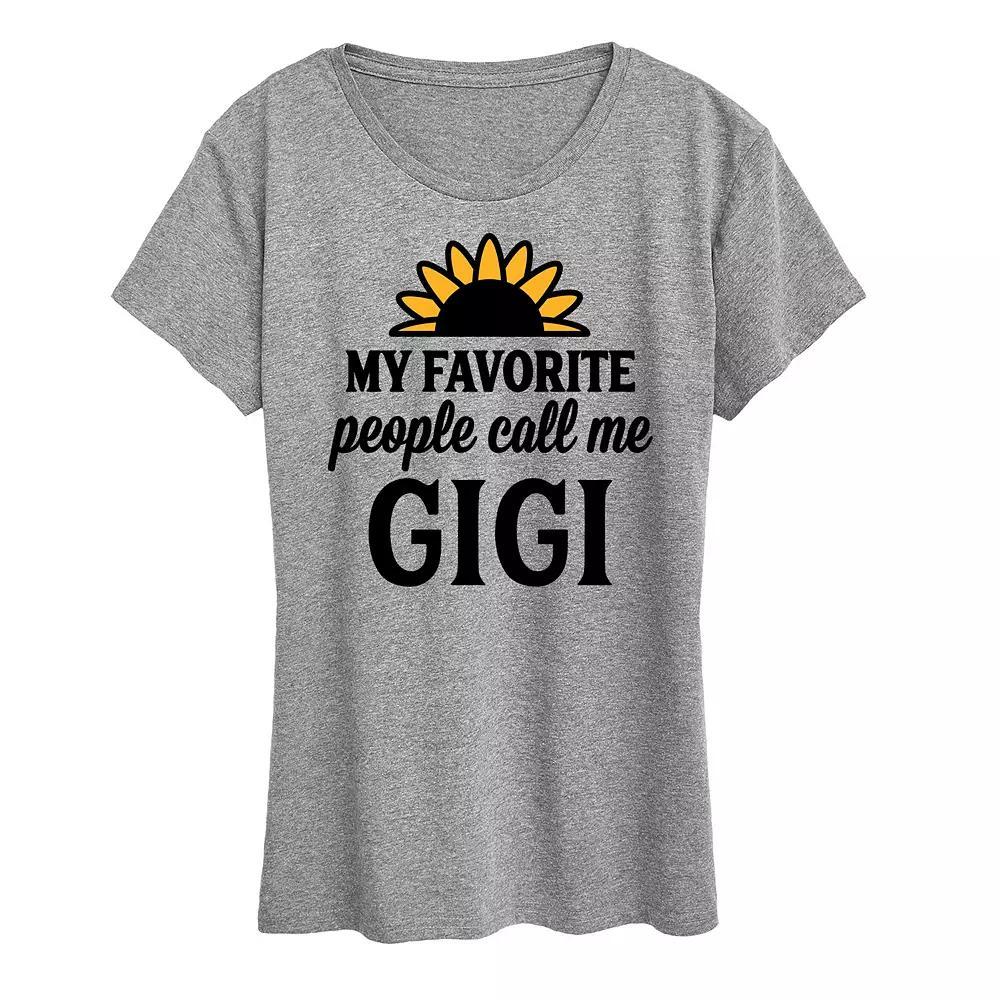Women's Favorite People Call Me Gigi Graphic Tee,  Product Image